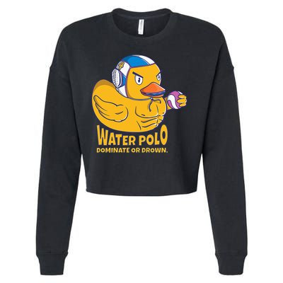 Water Polo Rubber Duck Dominate Or Drown On Cropped Pullover Crew
