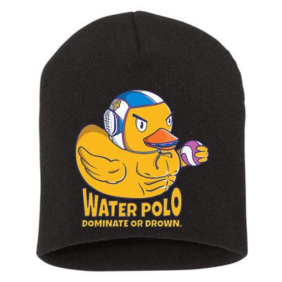 Water Polo Rubber Duck Dominate Or Drown On Short Acrylic Beanie