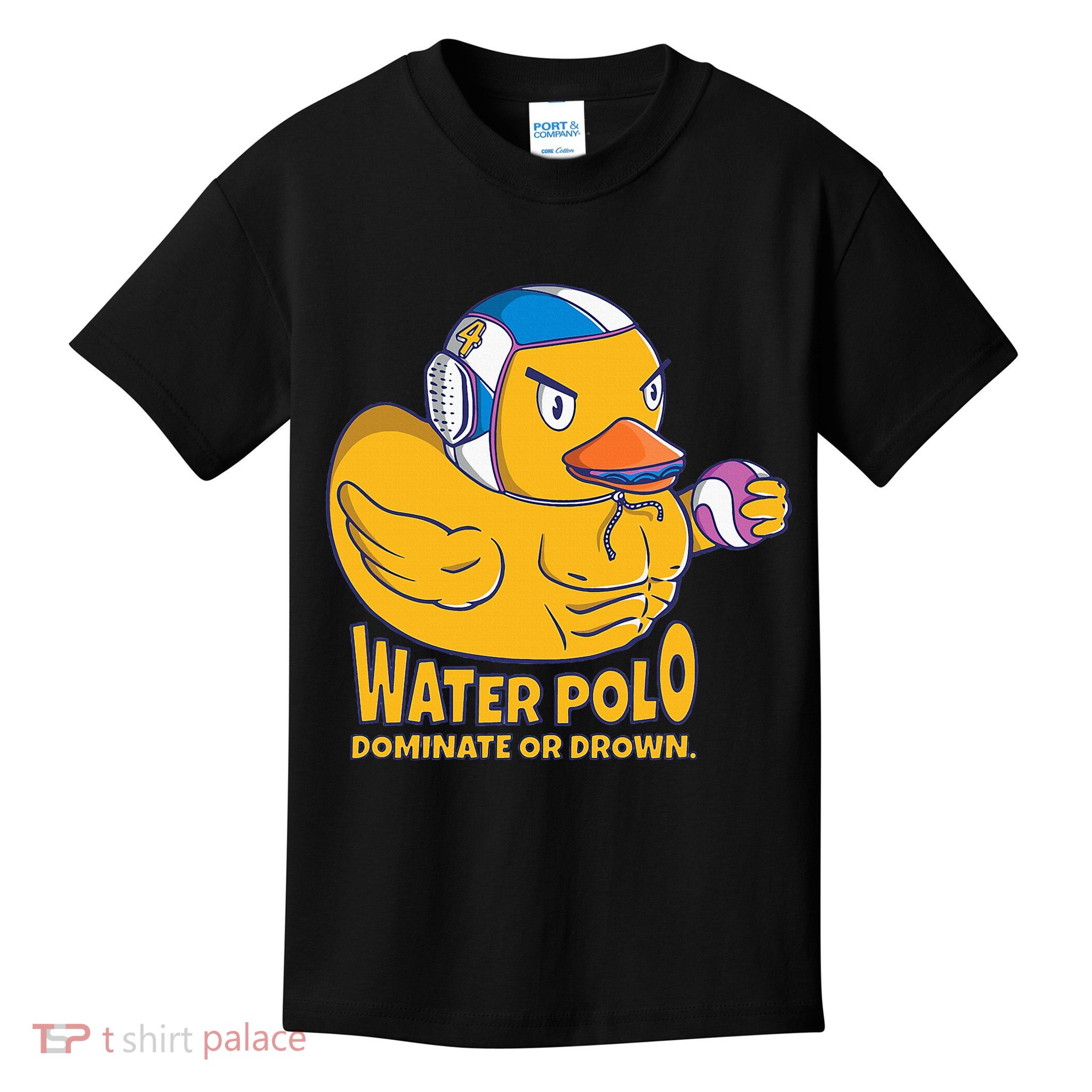 Water Polo Rubber Duck Dominate Or Drown On Kids T-Shirt