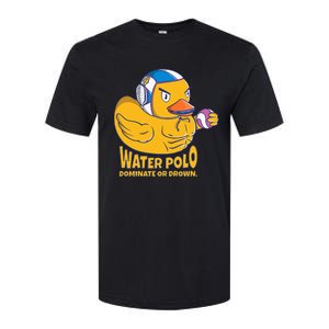 Water Polo Rubber Duck Dominate Or Drown On Softstyle CVC T-Shirt