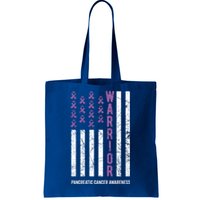 Warrior Purple Ribbon Pancreatic Cancer Awareness Gift Tote Bag