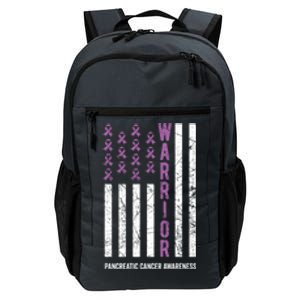 Warrior Purple Ribbon Pancreatic Cancer Awareness Gift Daily Commute Backpack