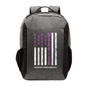 Warrior Purple Ribbon Pancreatic Cancer Awareness Gift Vector Backpack