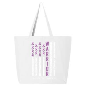 Warrior Purple Ribbon Pancreatic Cancer Awareness Gift 25L Jumbo Tote