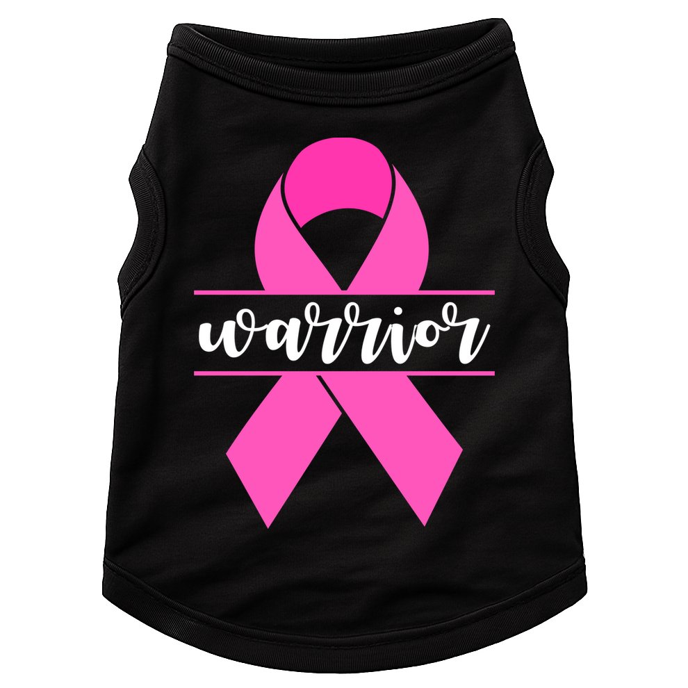 Warrior Pink Ribbon Breast Cancer Month Doggie Tank