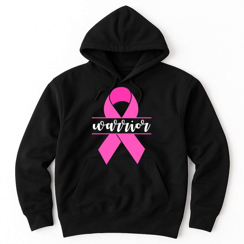Warrior Pink Ribbon Breast Cancer Month Hoodie