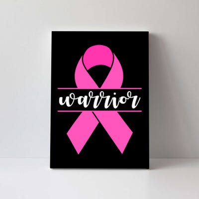 Warrior Pink Ribbon Breast Cancer Month Canvas