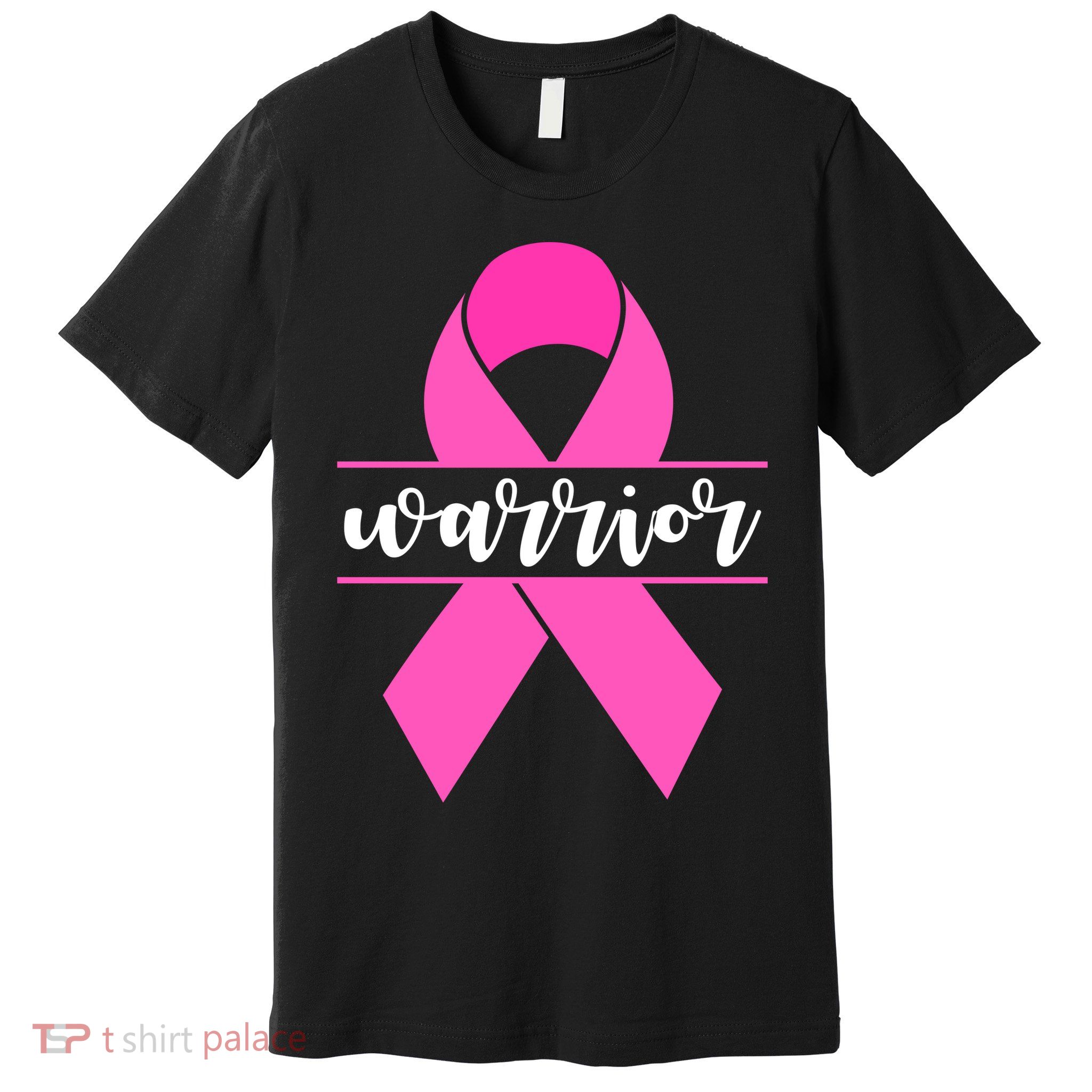 Warrior Pink Ribbon Breast Cancer Month Premium T-Shirt