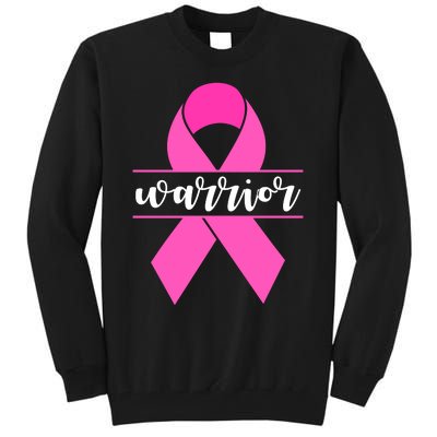 Warrior Pink Ribbon Breast Cancer Month Tall Sweatshirt