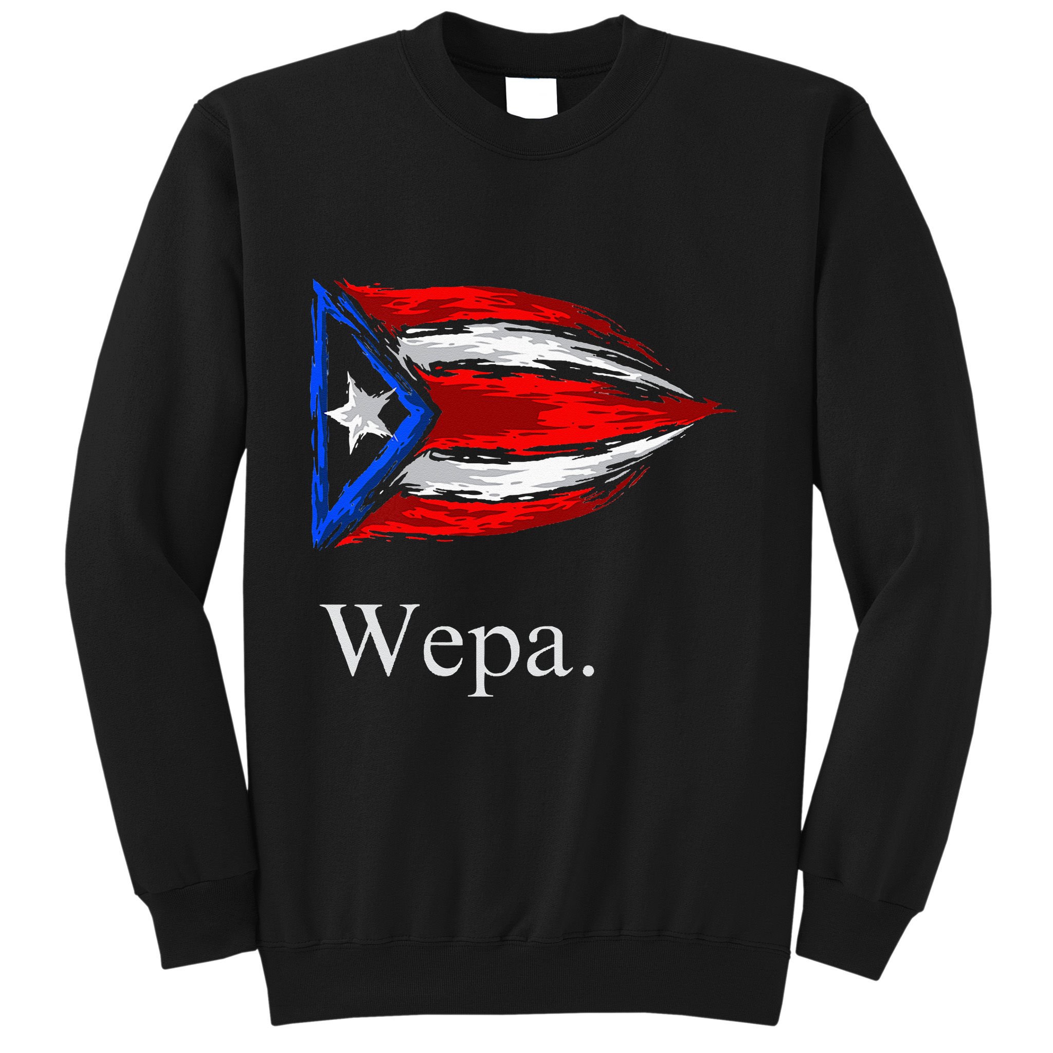 Wepa Puerto Rico Vintage Puerto Rican Flag Pride Sweatshirt