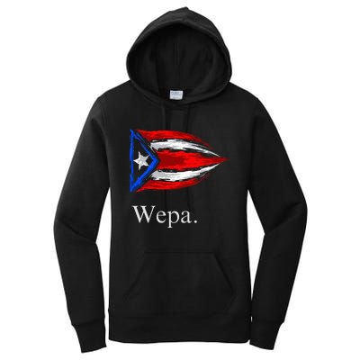 Wepa Puerto Rico Vintage Puerto Rican Flag Pride Women's Pullover Hoodie