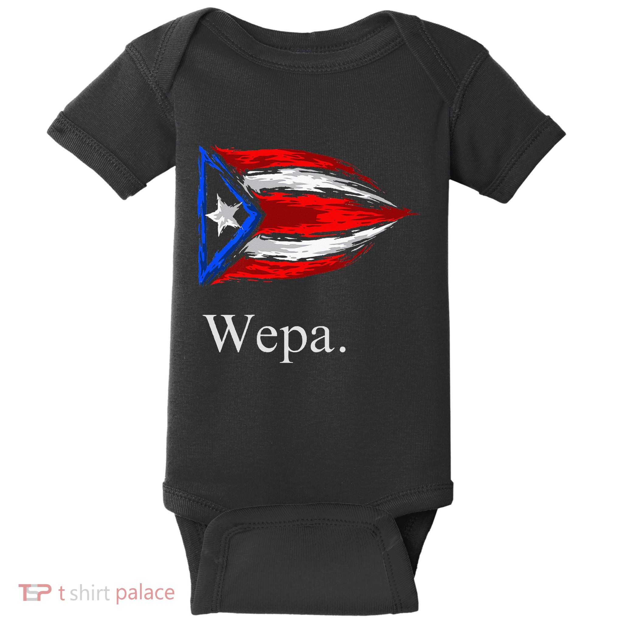Wepa Puerto Rico Vintage Puerto Rican Flag Pride Baby Bodysuit