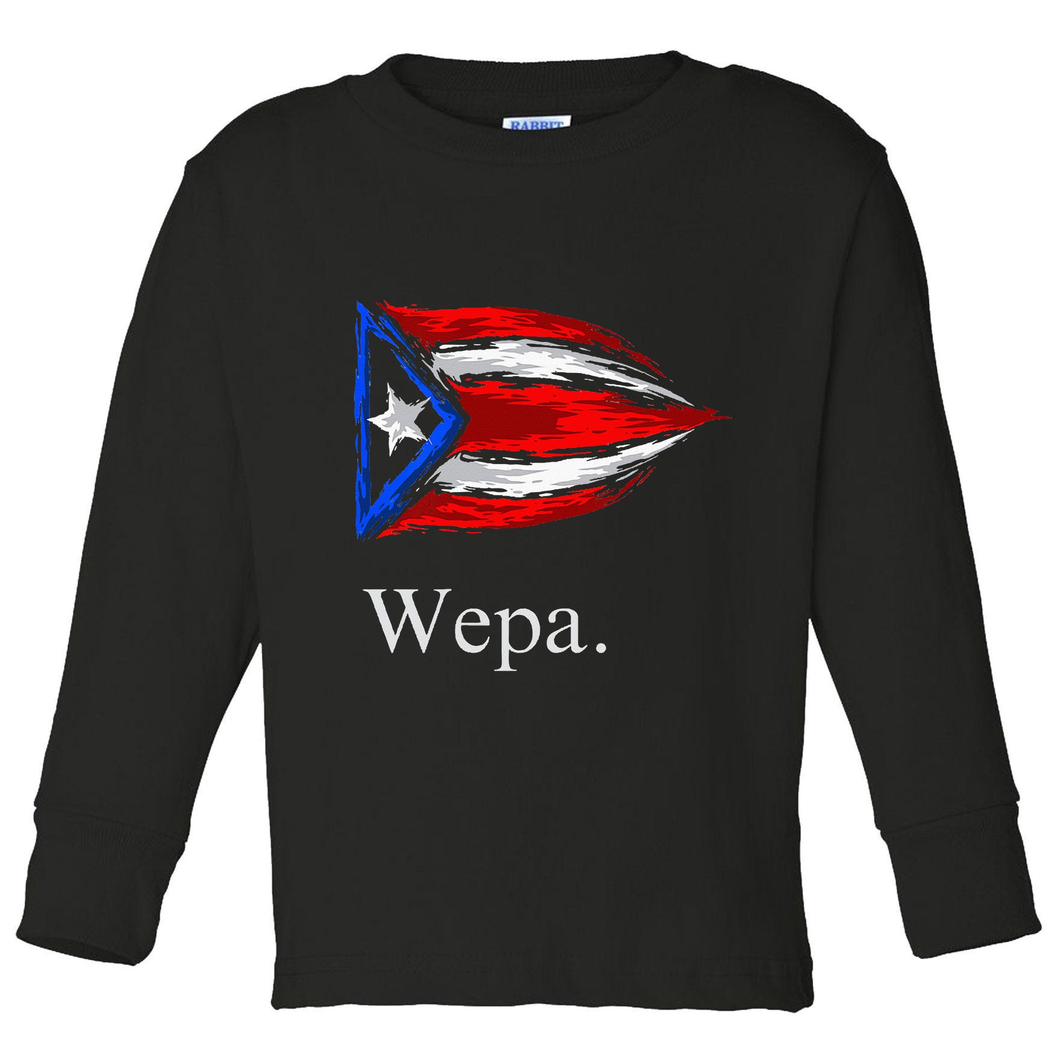 Wepa Puerto Rico Vintage Puerto Rican Flag Pride Toddler Long Sleeve Shirt
