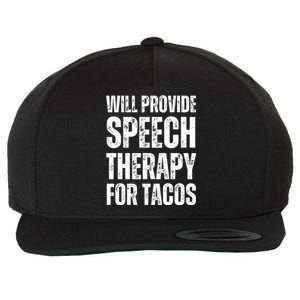 Will Provide Speech Therapy For Tacos Wool Snapback Cap