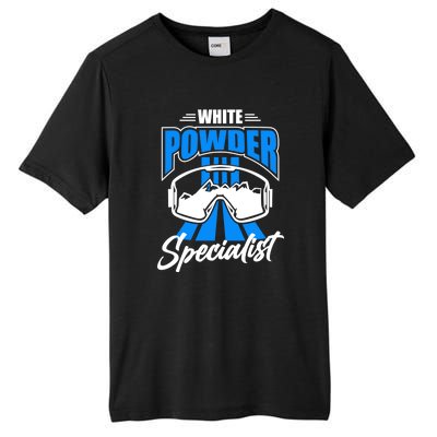 White Powder Specialist Skiing Lover Gift For Skier Tall Fusion ChromaSoft Performance T-Shirt