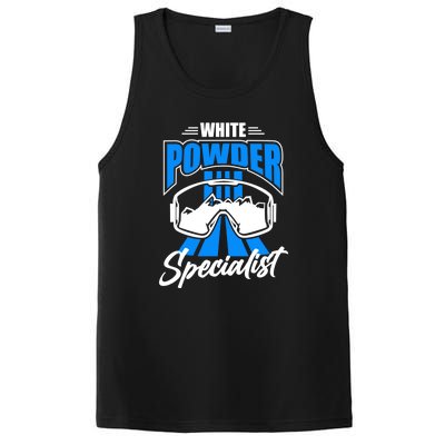 White Powder Specialist Skiing Lover Gift For Skier PosiCharge Competitor Tank