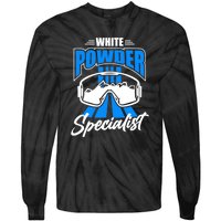 White Powder Specialist Skiing Lover Gift For Skier Tie-Dye Long Sleeve Shirt