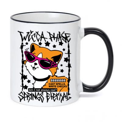 Wicca Phase Springs Eternal Cat 11oz Black Color Changing Mug