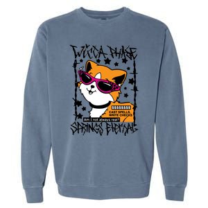 Wicca Phase Springs Eternal Cat Garment-Dyed Sweatshirt