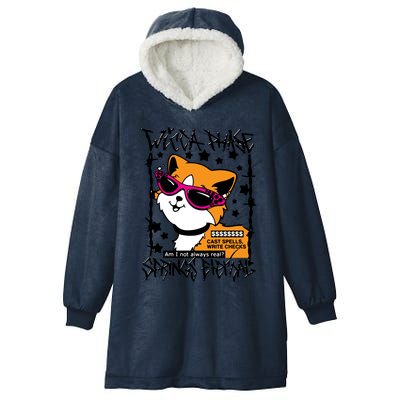 Wicca Phase Springs Eternal Cat Hooded Wearable Blanket