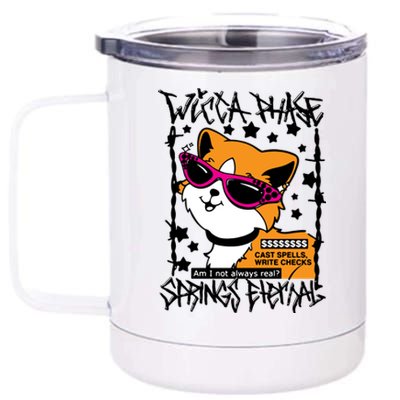 Wicca Phase Springs Eternal Cat 12 oz Stainless Steel Tumbler Cup