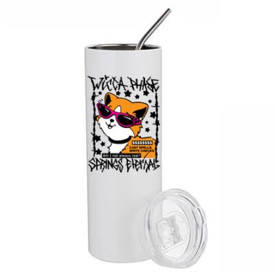 Wicca Phase Springs Eternal Cat Stainless Steel Tumbler