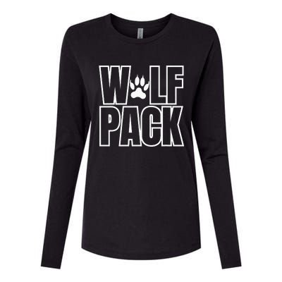 Wolf Pack Sport Teams Womens Cotton Relaxed Long Sleeve T-Shirt