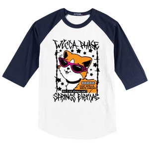 Wicca Phase Springs Eternal Cat Spells Write Checks Baseball Sleeve Shirt