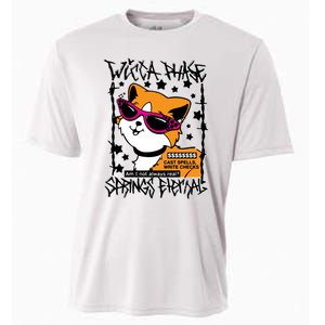 Wicca Phase Springs Eternal Cat Spells Write Checks Cooling Performance Crew T-Shirt