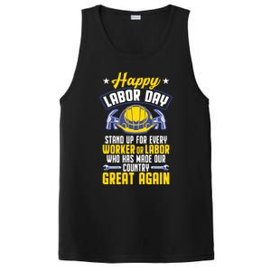 Workers Patriotic Stand Up For Labor Laborer Happy Labor Day Gift PosiCharge Competitor Tank