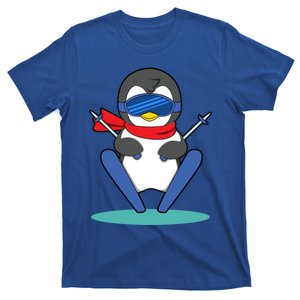 Winter Penguin Ski Skier Skiing Gift T-Shirt