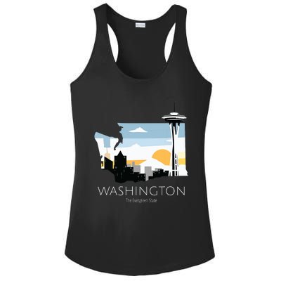 Washington Proud State Motto The Evergreen State Ladies PosiCharge Competitor Racerback Tank