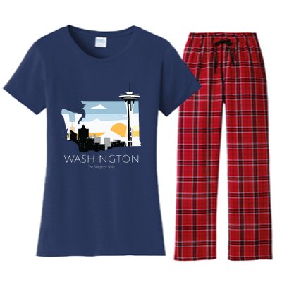 Washington Proud State Motto The Evergreen State Women's Flannel Pajama Set