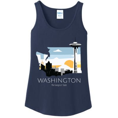 Washington Proud State Motto The Evergreen State Ladies Essential Tank