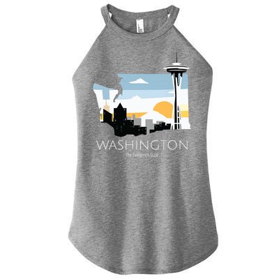 Washington Proud State Motto The Evergreen State Women’s Perfect Tri Rocker Tank