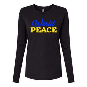 World Peace Support Ukraine Womens Cotton Relaxed Long Sleeve T-Shirt