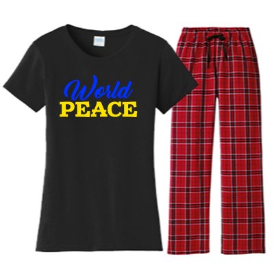 World Peace Support Ukraine Women's Flannel Pajama Set