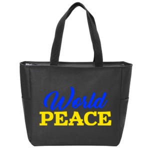 World Peace Support Ukraine Zip Tote Bag