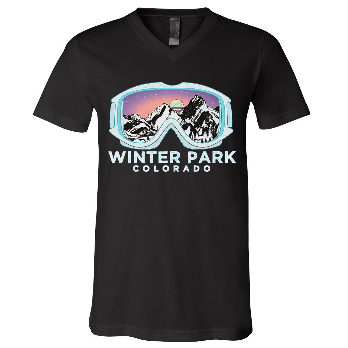 Winter Park Ski Winter Park Co Skiing Snow Gift V-Neck T-Shirt