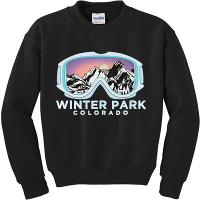 Winter Park Ski Winter Park Co Skiing Snow Gift Kids Sweatshirt
