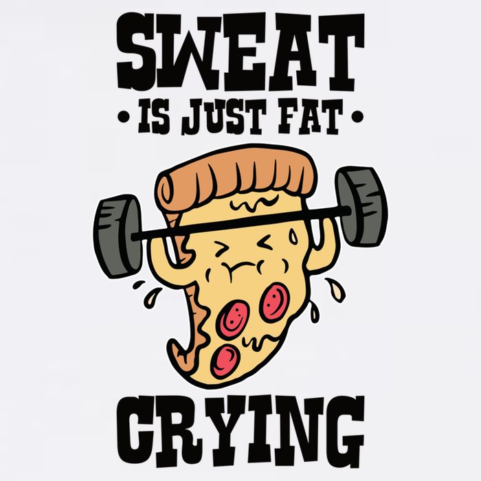 Workout Pizza Sweat Is Just Fat Crying Gift Cooling Performance Crew T-Shirt