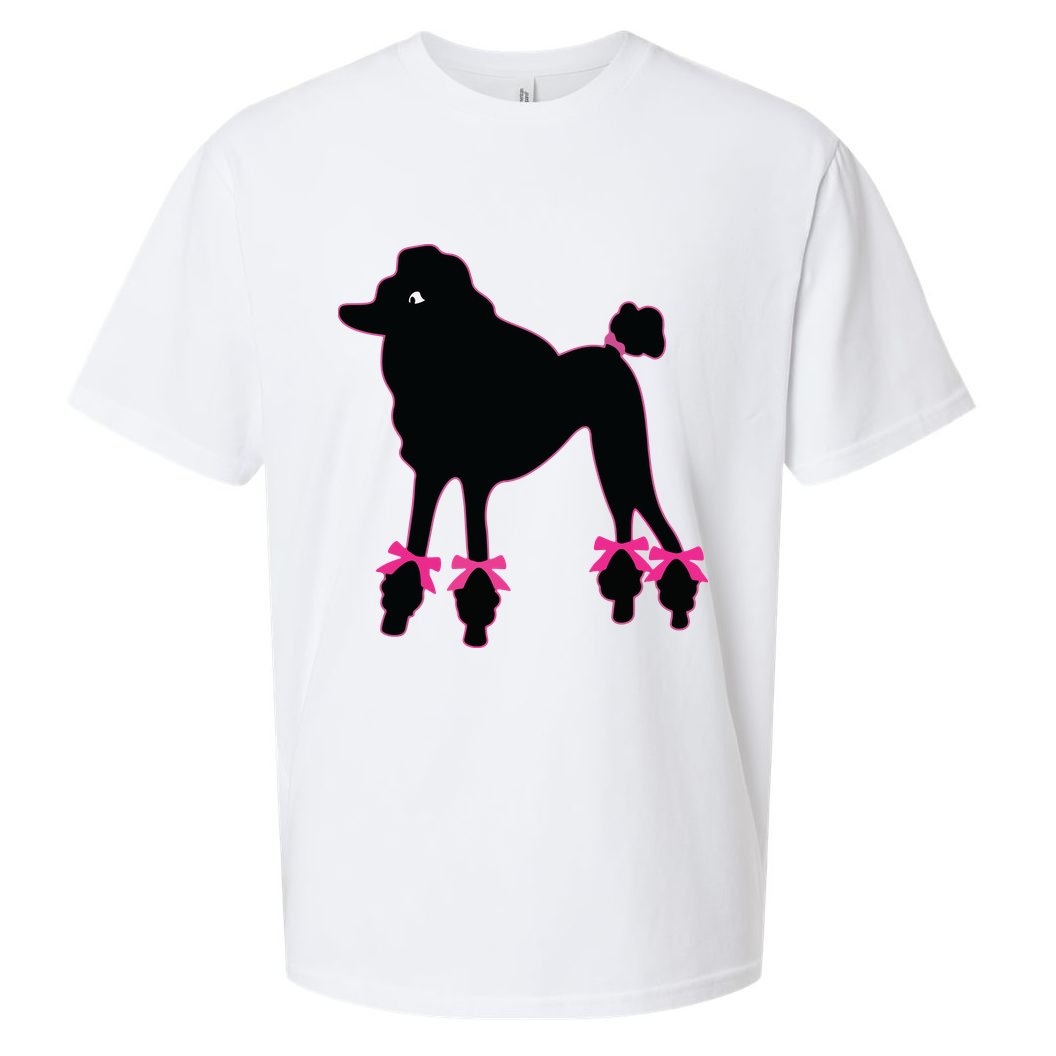 Womens Poodle Skirt 1950s Sock Hop Costume Record Hop Dance Sueded Cloud Jersey T-Shirt