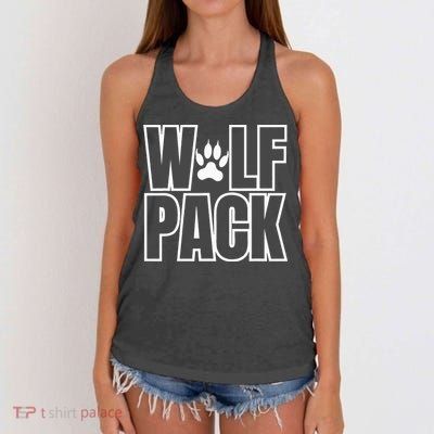 Wolf Pack Sport Teams Women's Knotted Racerback Tank