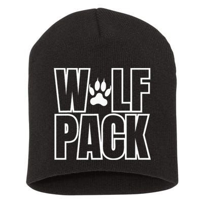 Wolf Pack Sport Teams Short Acrylic Beanie