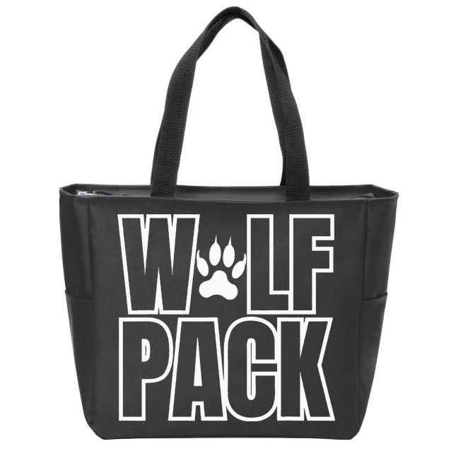 Wolf Pack Sport Teams Zip Tote Bag