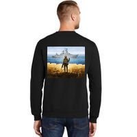 Warship Postage Stamp Front And Back Print Go F Yourself Sweatshirt