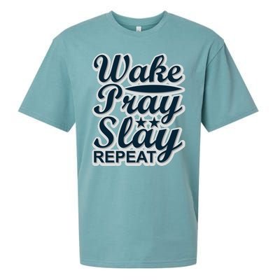 Wake Pray Slay Repeat Sueded Cloud Jersey T-Shirt