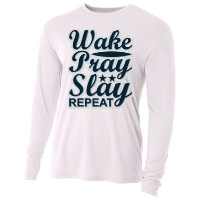 Wake Pray Slay Repeat Cooling Performance Long Sleeve Crew