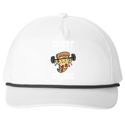 Workout Pizza Sweat Is Just Fat Crying Gift Snapback Five-Panel Rope Hat