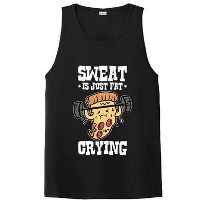 Workout Pizza Sweat Is Just Fat Crying Gift PosiCharge Competitor Tank